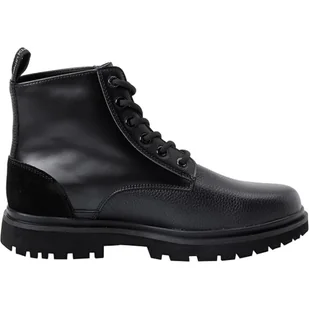 Buty damskie Calvin Klein Jeans Eva Boot Mid Lace Up trepy skórzane czarne-38 - Botki damskie - miniaturka - grafika 1