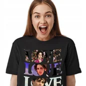 Koszulki męskie - KOSZULKA CZARNY STYLOWA MODNA Z AKTOREM TIMOTHEE CHALAMET ROZMIAR - M WZORY - miniaturka - grafika 1