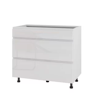Rimini Szafka Dolna Ds-90-2W-1N_Metabox Biały Połysk - Meble kuchenne - miniaturka - grafika 1