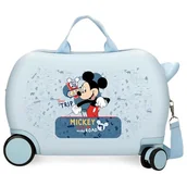 Walizki - Joumma Disney Mickey Road Trip walizka dziecięca niebieska 45 x 31 x 20 cm twarda ABS 24,6 l 1,8 kg 4 koła bagaż podręczny, Niebieski, walizka dziecięca - miniaturka - grafika 1