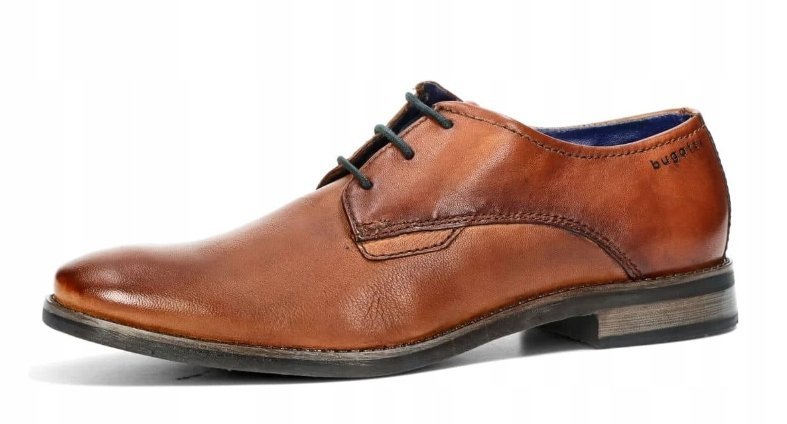 Bugatti Męskie Półbuty Brązowe Skórzane Sznurowane 41 Ż3B