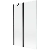 Parawany nawannowe - Mexen Mist parawan nawannowy 2-skrzydłowy 110 x 150 cm, transparent, czarny - 8A9-110-011-70-00 - miniaturka - grafika 1