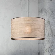 Lampy sufitowe - Lamkur Lighting Lampa wisząca Penelope, Ø 35 cm, jasnobrązowa, 1-punktowa - miniaturka - grafika 1