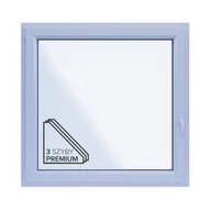 Okna - Okno PCV 3-szybowe fasadowe 85/O17 białe 1165x1135 mm otwierane do wewnątrz lewe Witraż - miniaturka - grafika 1
