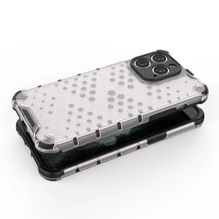 Honeycomb etui iPhone 14 Pro pancerny hybrydowy pokrowiec przezroczyste - Etui i futerały do telefonów - miniaturka - grafika 2