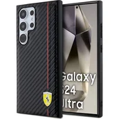 Etui i futerały do telefonów - Ferrari FEHCS24LN3DUR S24 Ultra S928 czarny/black hardcase Carbon Printed Line - miniaturka - grafika 1