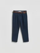 Spodnie i spodenki dla chłopców - Reserved - Spodnie chino - granatowy - miniaturka - grafika 1