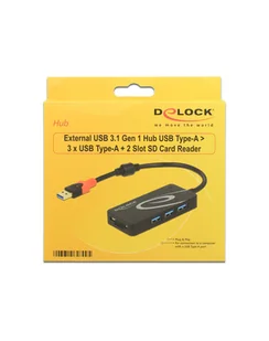Delock HUB USB USB 3.1 62899 - Huby USB - miniaturka - grafika 1