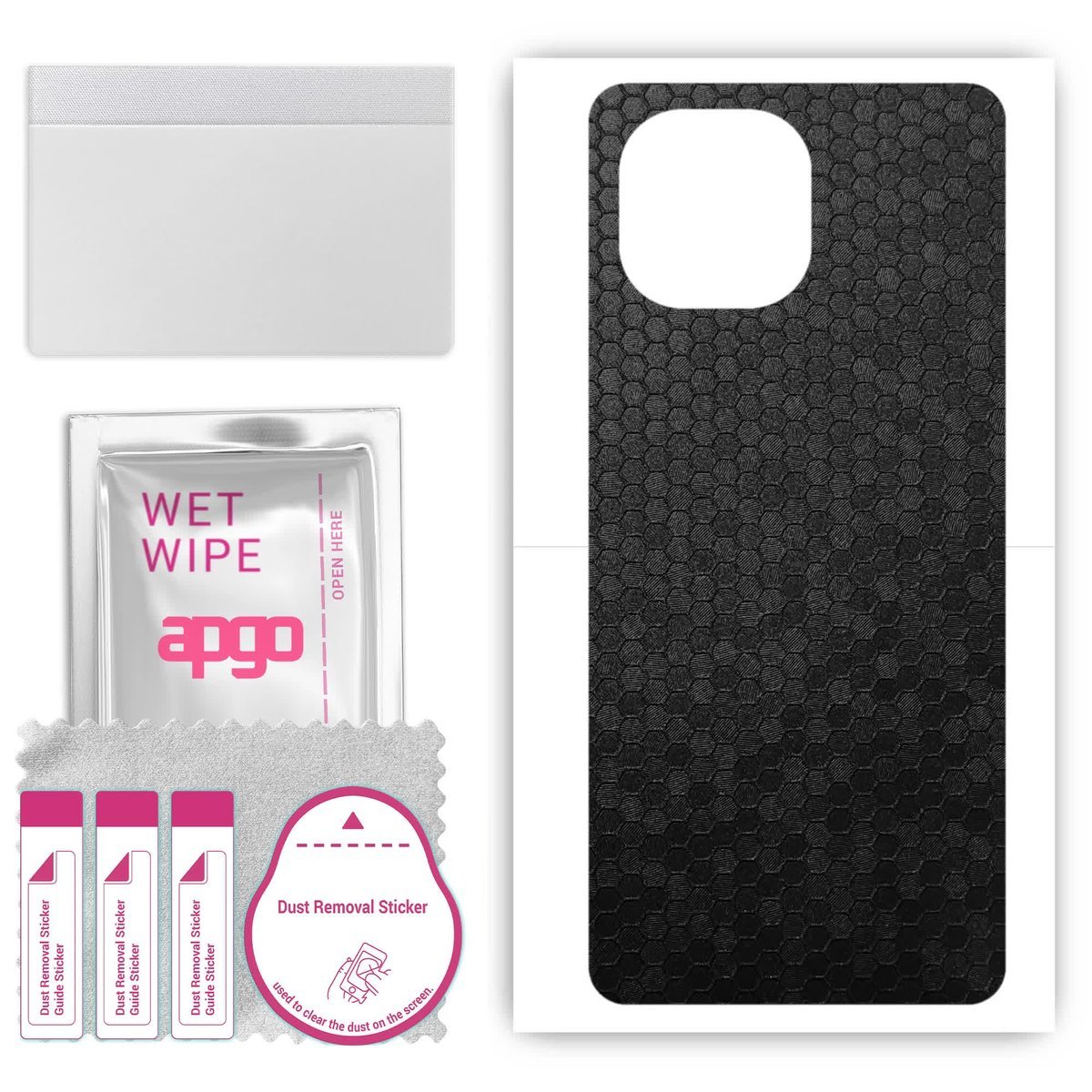 Folia naklejka skórka strukturalna na TYŁ do Doogee N55 Plus - Plaster Miodu Czarny - apgo SKINS