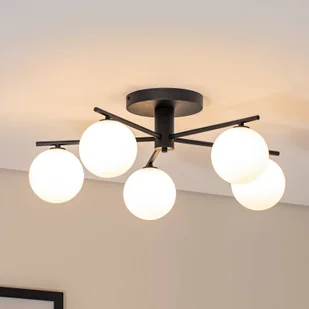 Lampa sufitowa Prato Jupiter, możliwość ściemniania, czarny, salon / jadalnia, metal - Lampy sufitowe - miniaturka - grafika 1