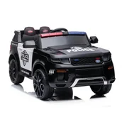 Pojazdy elektryczne dla dzieci - Elektryczny samochód policyjny czarny - miniaturka - grafika 1