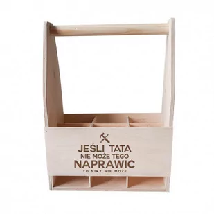 Jeśli tata nie może tego naprawić to nikt nie może - drewniane nosidło prezent dla taty - Pozostałe akcesoria barmańskie - miniaturka - grafika 1