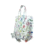 Torebki damskie - Włoska torba A4 Shopper Bag Vera Pelle Kwiaty SB689K1 - miniaturka - grafika 1