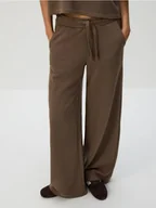 Spodnie damskie - Reserved - Bawełniane spodnie dresowe - brązowy - miniaturka - grafika 1