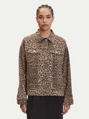 Kurtki damskie - Vero Moda Kurtka jeansowa Tessa 10329961 Brązowy Oversize - miniaturka - grafika 1