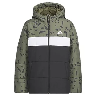adidas Chłopięca zimowa kurtka średniej wagi, oliwkowa, Warstwy oliwkowe, 4-5 lat - Kurtki i płaszcze dla chłopców - miniaturka - grafika 1