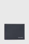 Portfele - Calvin Klein portfel skórzany męski kolor szary - miniaturka - grafika 1