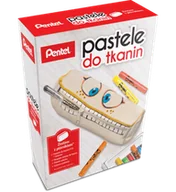 Przybory szkolne - Pentel Kredki zestaw piórnik + pastele PTS7+BN15 ZZ 0054 - miniaturka - grafika 1