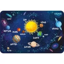 Dywan dla dzieci ultramiękki 100x150 cm - Kosmos - wersja angielska - Maty piankowe - miniaturka - grafika 1