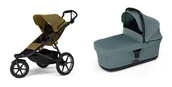 Wózki dziecięce - Wózek sportowy Thule Urban Glide 3 Nutria green + Bassinet Mid blue - miniaturka - grafika 1