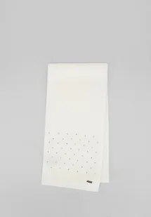 Szalik damski z ozdobnymi cyrkonami kremowy - Apaszki i szaliki męskie - miniaturka - grafika 1