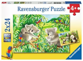Puzzle - Ravensburger Cute Koalas and Pandas 2x24st. 78202 - grafika 1