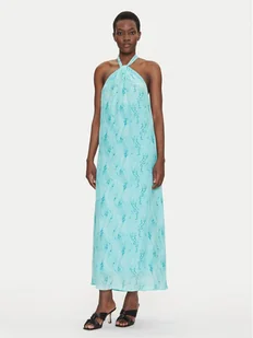 Fracomina Sukienka letnia FS25SD3006W422J3 Błękitny Regular Fit - Sukienki - miniaturka - grafika 1