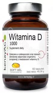 KENAY Witamina D3 1000 x 60 kaps Kenay - Suplementy diety - miniaturka - grafika 1
