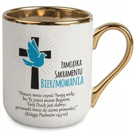 Kubki - KUBEK ELEGANT BIAŁY PREZENT BIEŻMOWANIE PAMIĄTKA SAKRAMENTU BIERZMOWANIA WZ - miniaturka - grafika 1