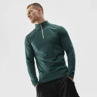 Koszulki sportowe męskie - Męski longsleeve termoaktywny 4F 4FRAW23UBRUM063-20S - zielony - miniaturka - grafika 1