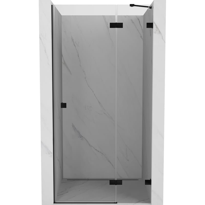 Mexen Lunar drzwi prysznicowe uchylne prawe 110 cm, transparent, czarne - 834-110-000-70-00-P