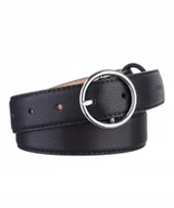 Paski - Pasek Damski Do Spodni Skórzany Skóra Naturalna PUCCINI Czarny PAD202S 1 - miniaturka - grafika 1