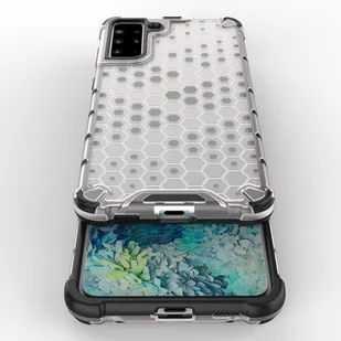 Honeycomb etui pancerny pokrowiec z żelową ramką Samsung Galaxy S21+ 5G (S21 Plus 5G) niebieski - Etui i futerały do telefonów - miniaturka - grafika 9