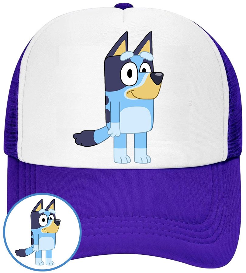 CZAPKA Z DASZKIEM BLUE BLUEY DLA DZIECI LATO SIATKA NIEBIESKA BEJSBOLÓWKA