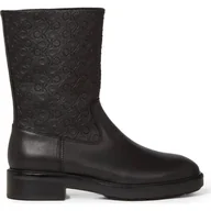 Botki damskie - Calvin Klein Skórzane botki - miniaturka - grafika 1