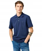 Koszulki męskie - Koszulka Wrangler POLO SHIRT 112362388 Black Iris XL - miniaturka - grafika 1