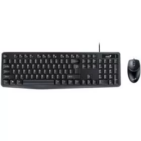 Klawiatura i mysz Genius KM-170, CZ/SK (31330006404) Czarna - Zestawy myszka + klawiatura - miniaturka - grafika 1