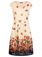 Sukienki - ApartFashion Sukienka damska, luźna sukienka wieczorowa, beżowa, wielokolorowa, normalna, Beżowy, wielokolorowy, S - miniaturka - grafika 1