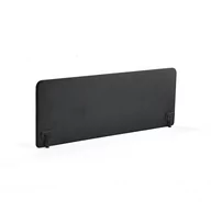 Artykuły do ekspozycji w sklepie - Ścianka biurkowa ZONE, czarne uchwyty, 1800x650x36 mm, tkanina Hush, ciemnoszary - miniaturka - grafika 1