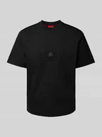 Koszulki męskie - T-shirt z prążkowanym, okrągłym dekoltem model ‘Debostac’ - miniaturka - grafika 1