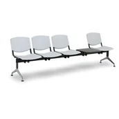Inne meble biurowe - Euroseat Plastikowa ławka Smile, 4-siedzenia + stolik 300360 - miniaturka - grafika 1