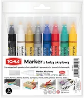 Markery permanentne - Toma Marker akrylowy TO-402 2,5mm srebrny 9352 - miniaturka - grafika 1