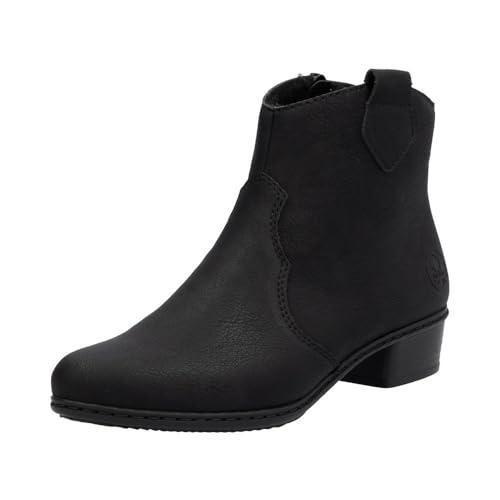 Rieker Damskie sztyblety Y0762, czarne, rozmiar 38 EU, czarny, 38 EU