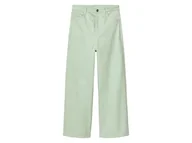 Spodnie i spodenki dla dziewczynek - pepperts!® Jeansy kuloty dziewczęce z bawełną, wide leg (146, Miętowy) - miniaturka - grafika 1