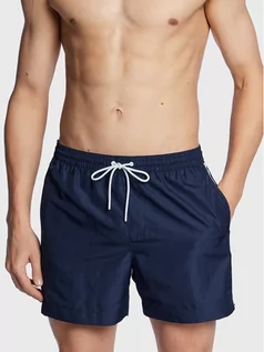 Kąpielówki męskie - Calvin Klein Swimwear Szorty kąpielowe KM0KM00810 Granatowy Regular Fit - grafika 1