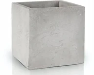Donice - Doniczka betonowa szara h 19 cm Ø 20 doniczka kwadratowa nowoczesna kostka - miniaturka - grafika 1