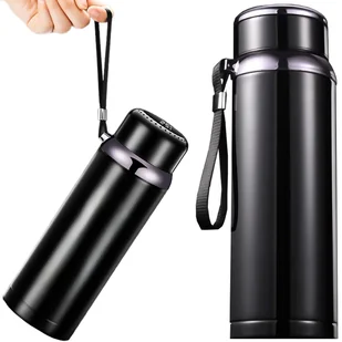 Termos butelka bidon termiczny 800ml do kawy herbaty yerba mate LED sitko smyczka Alogy wyświetlacz Czarny - Części i akcesoria do laptopów - miniaturka - grafika 13