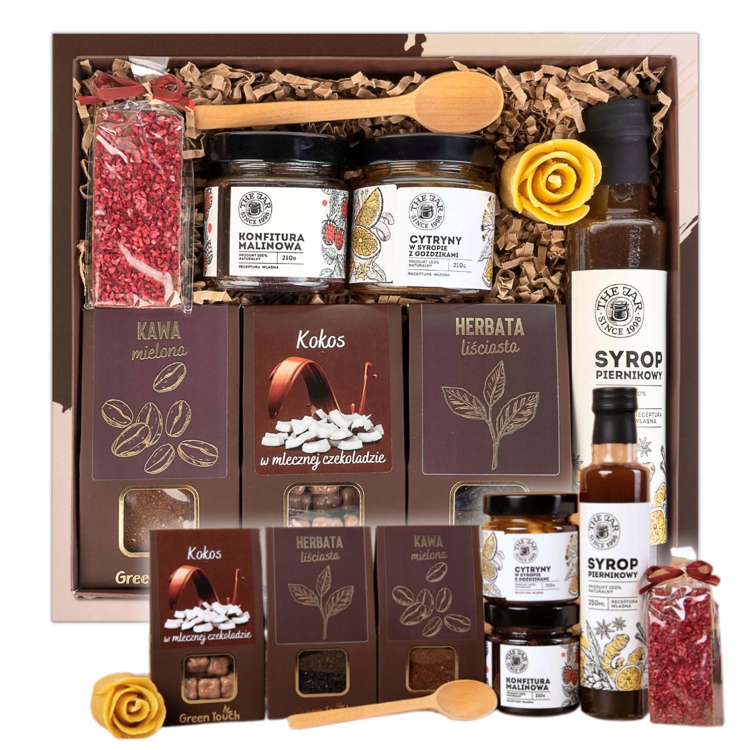 Kosz Prezentowy Zestaw Herbata Kawa Słodycze Czekolada Na Urodziny Ślub