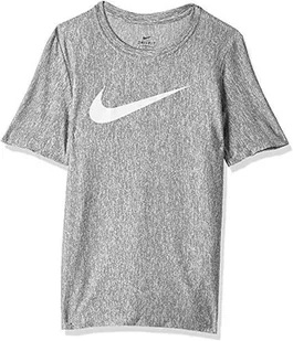 Nike chłopięcy B NK CORE SS PERF TOP HTHR T-Shirt, dymny szary / (biały), L - Koszulki i topy damskie - miniaturka - grafika 1