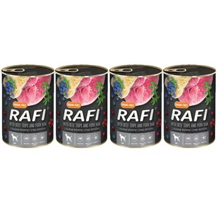 4x RAFI Z SZYNKĄ I ŻOŁĄDKAMI WOŁOWYMI, BORÓWKĄ I ŻURAWINĄ -KARMA DLA PSA 400G - Mokra karma dla psów 4x RAFI Z SZYNKĄ I ŻOŁĄDKAMI WOŁOWYMI, BORÓWKĄ I ŻURAWINĄ -KARMA DLA PSA 400G - Mokra karma dla psów - miniaturka - grafika 1